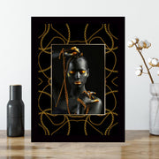 Quadro Decorativo MDF Emoldurado - Arte Multicolor 24x29cm com Moldura de Madeira 2cm