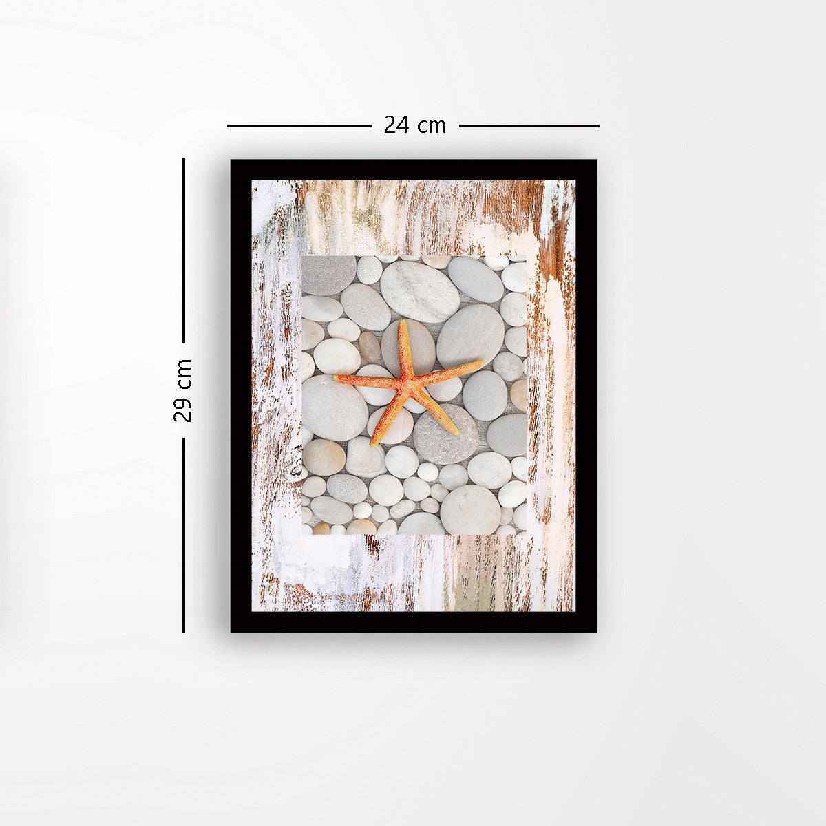 Quadro Decorativo MDF Emoldurado - Arte Multicolor 24x29cm com Moldura de Madeira 2cm