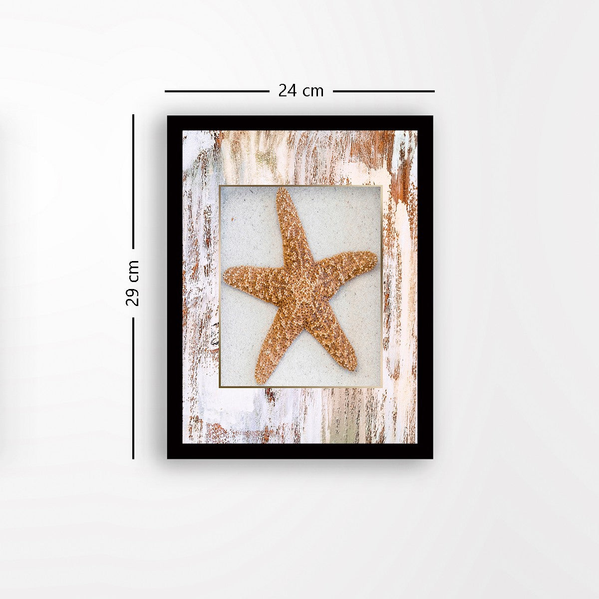 Quadro Decorativo MDF Emoldurado - Arte Multicolor 24x29cm com Moldura de Madeira 2cm