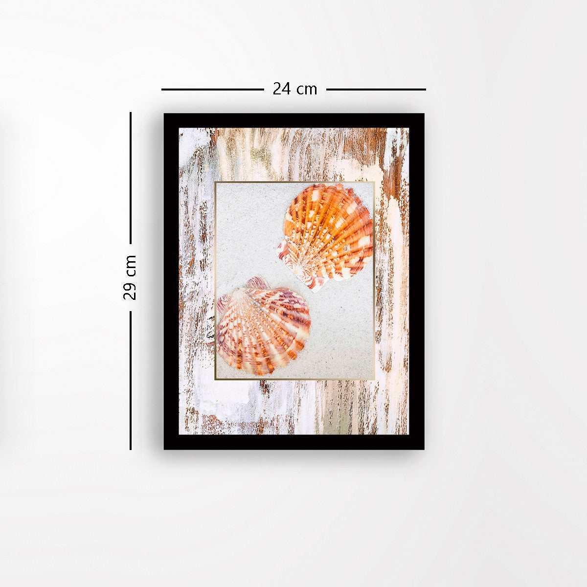 Quadro Decorativo MDF Emoldurado - Arte Multicolor 24x29cm com Moldura de Madeira 2cm