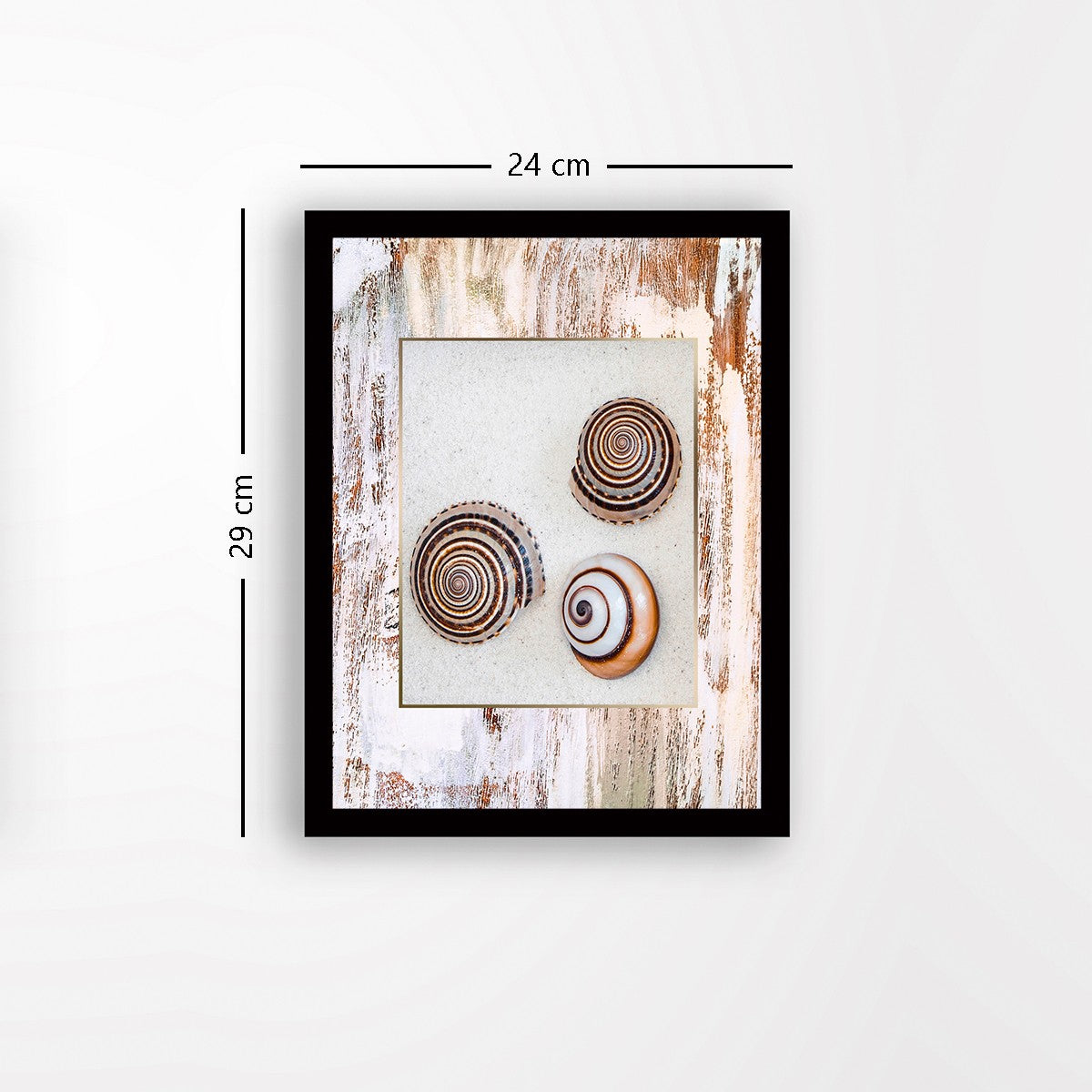 Quadro Decorativo MDF Emoldurado - Arte Multicolor 24x29cm com Moldura de Madeira 2cm