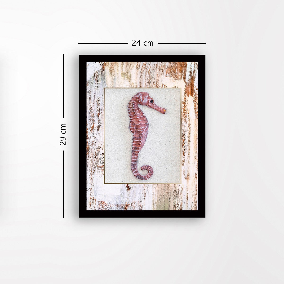 Quadro Decorativo MDF Emoldurado - Arte Multicolor 24x29cm com Moldura de Madeira 2cm