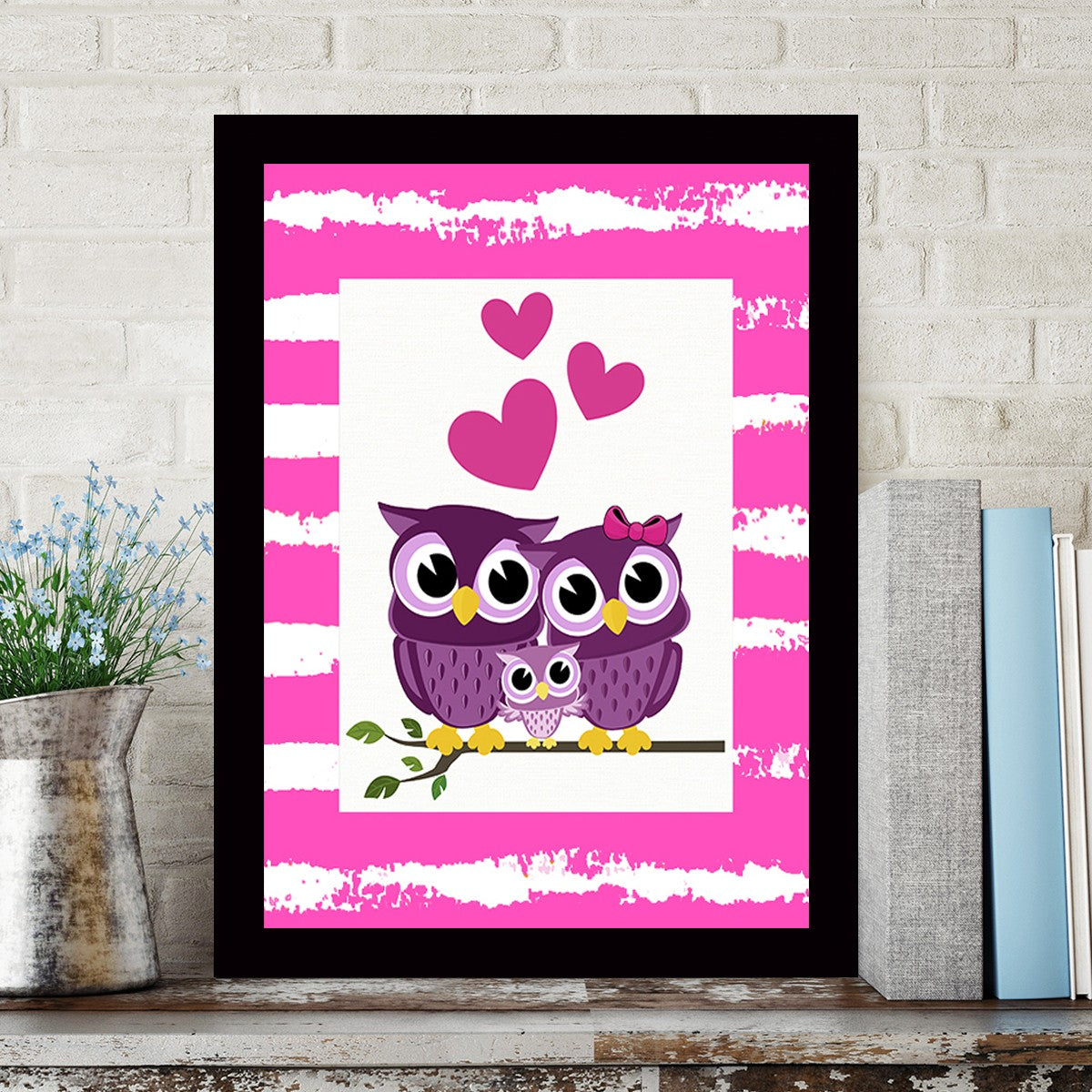 Quadro Decorativo MDF Emoldurado - Arte Multicolor 24x29cm com Moldura de Madeira 2cm