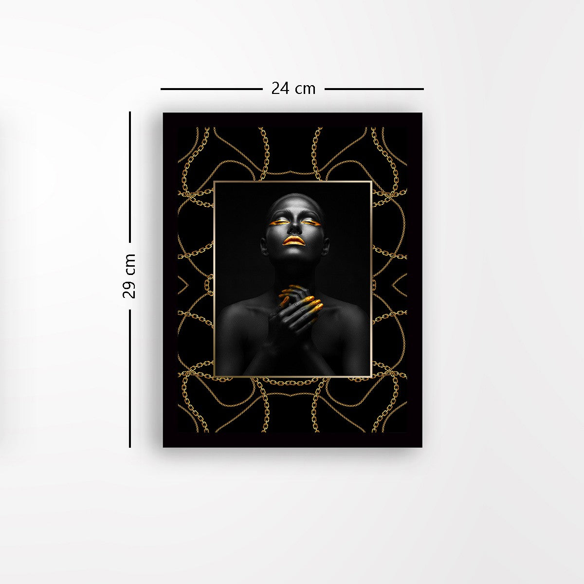 Quadro Decorativo MDF Emoldurado - Arte Multicolor 24x29cm com Moldura de Madeira 2cm