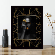 Quadro Decorativo MDF Emoldurado - Arte Multicolor 24x29cm com Moldura de Madeira 2cm