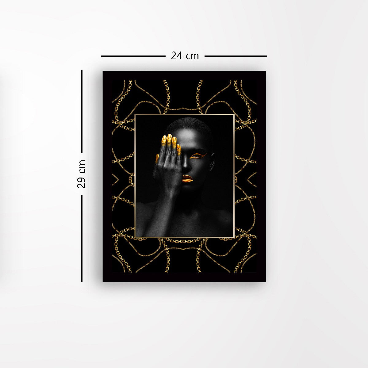 Quadro Decorativo MDF Emoldurado - Arte Multicolor 24x29cm com Moldura de Madeira 2cm