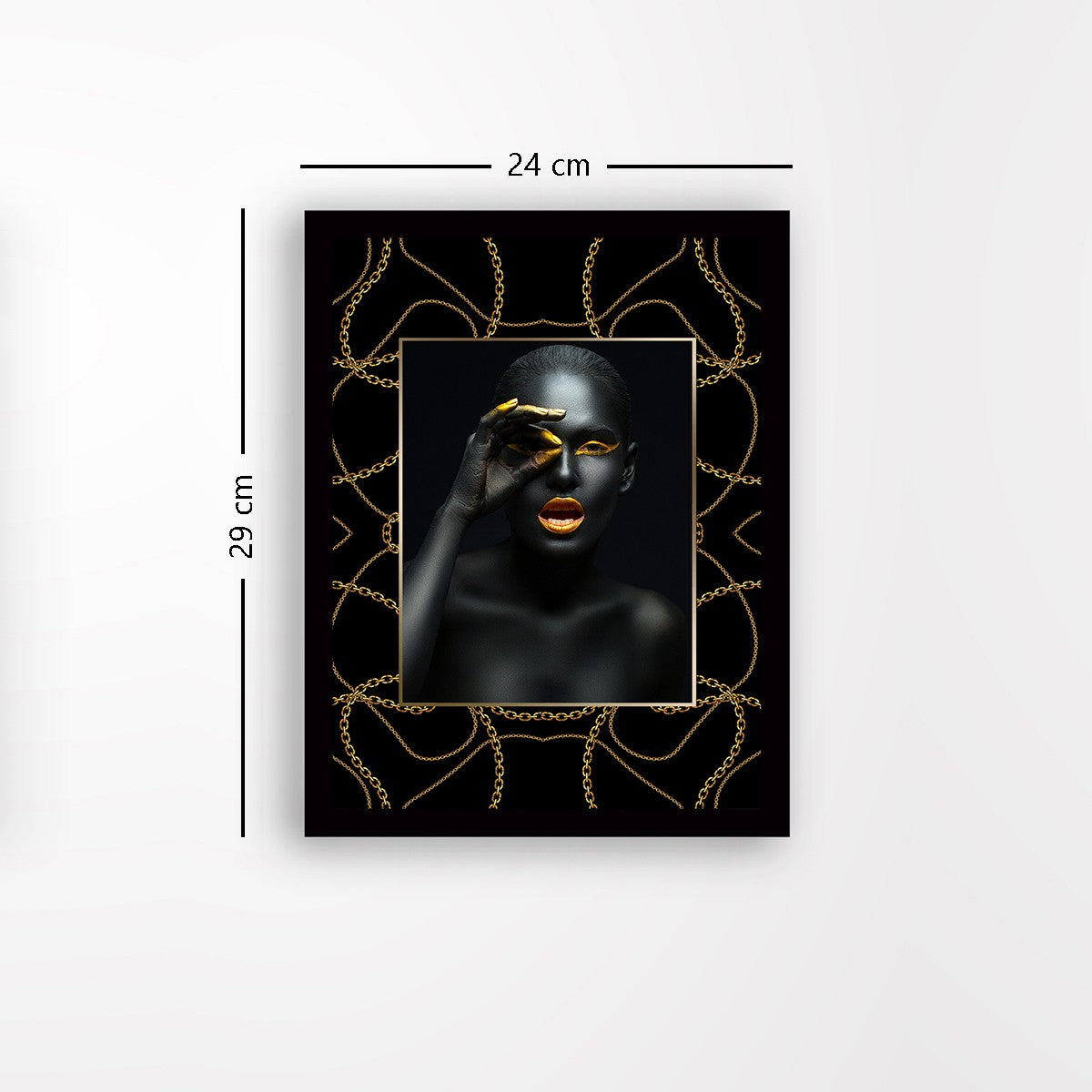 Quadro Decorativo MDF Emoldurado - Arte Multicolor 24x29cm com Moldura de Madeira 2cm