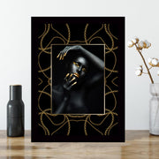 Quadro Decorativo MDF Emoldurado - Arte Multicolor 24x29cm com Moldura de Madeira 2cm