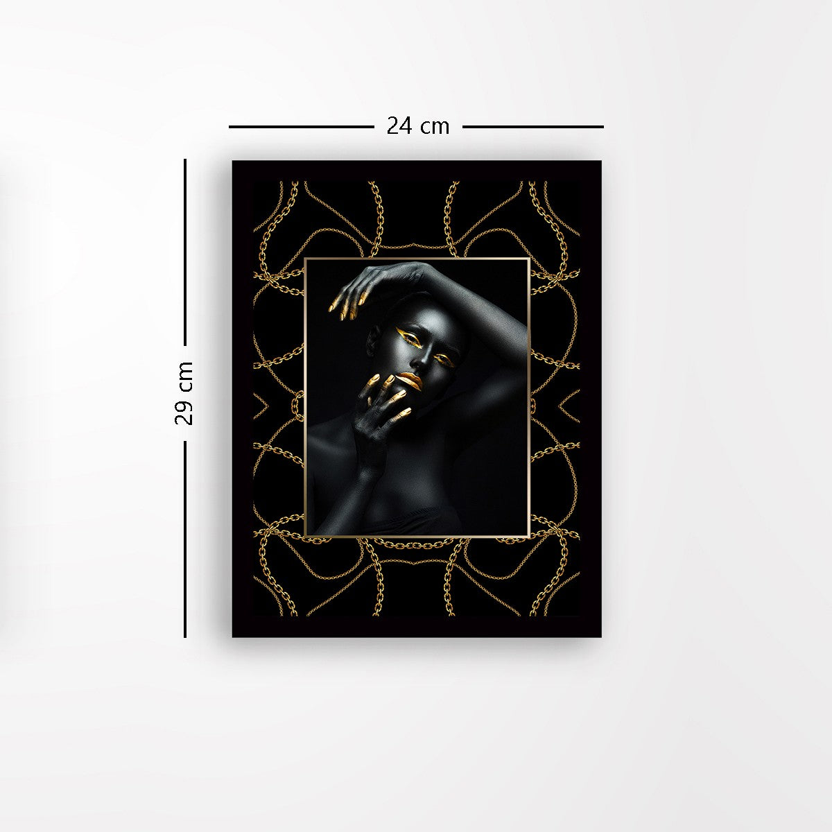 Quadro Decorativo MDF Emoldurado - Arte Multicolor 24x29cm com Moldura de Madeira 2cm