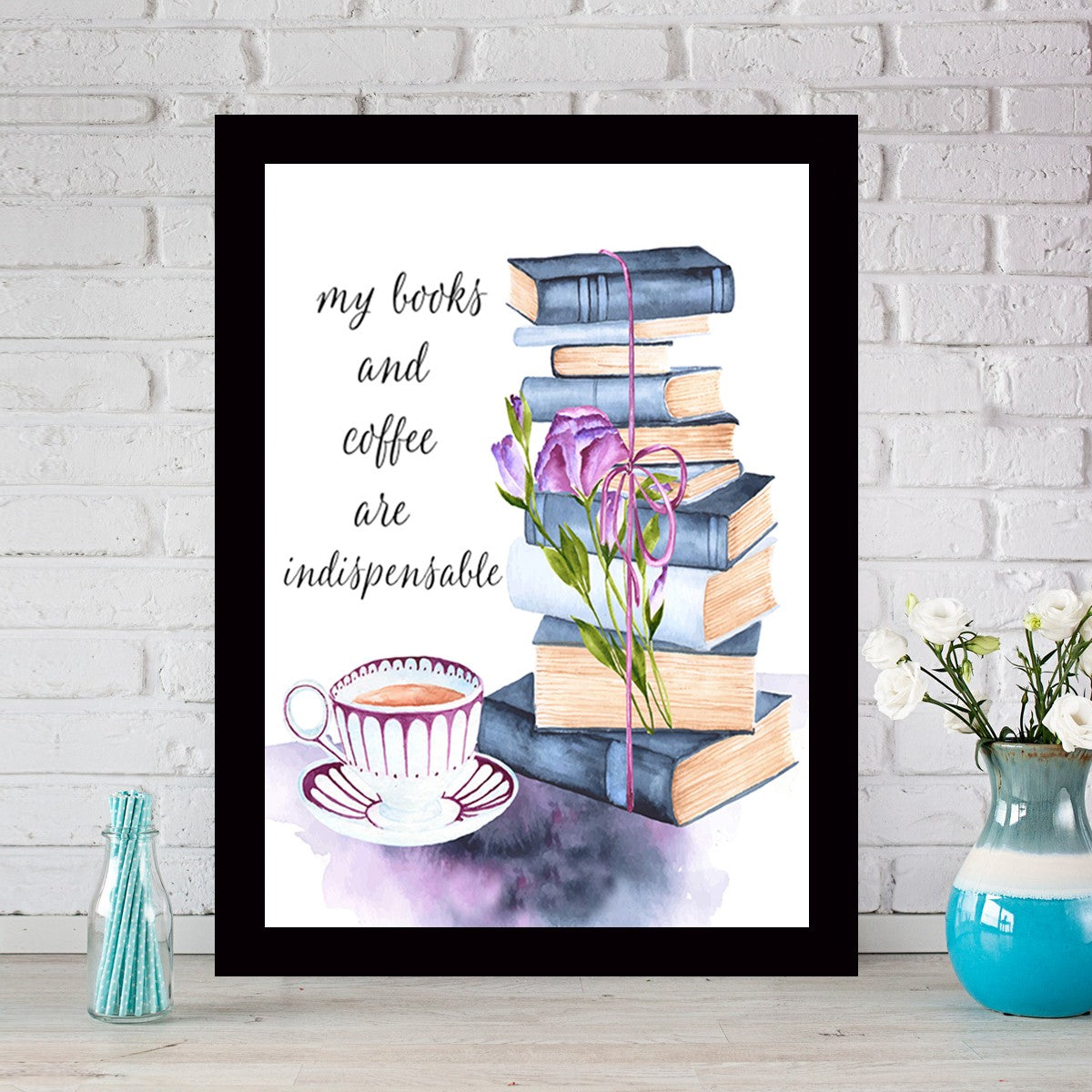 Quadro Decorativo MDF Emoldurado - Arte Multicolor 24x29cm com Moldura de Madeira 2cm