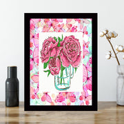 Quadro Decorativo MDF Emoldurado - Arte Multicolor 24x29cm com Moldura de Madeira 2cm