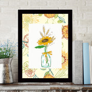 Quadro Decorativo MDF Emoldurado - Arte Multicolor 24x29cm com Moldura de Madeira 2cm