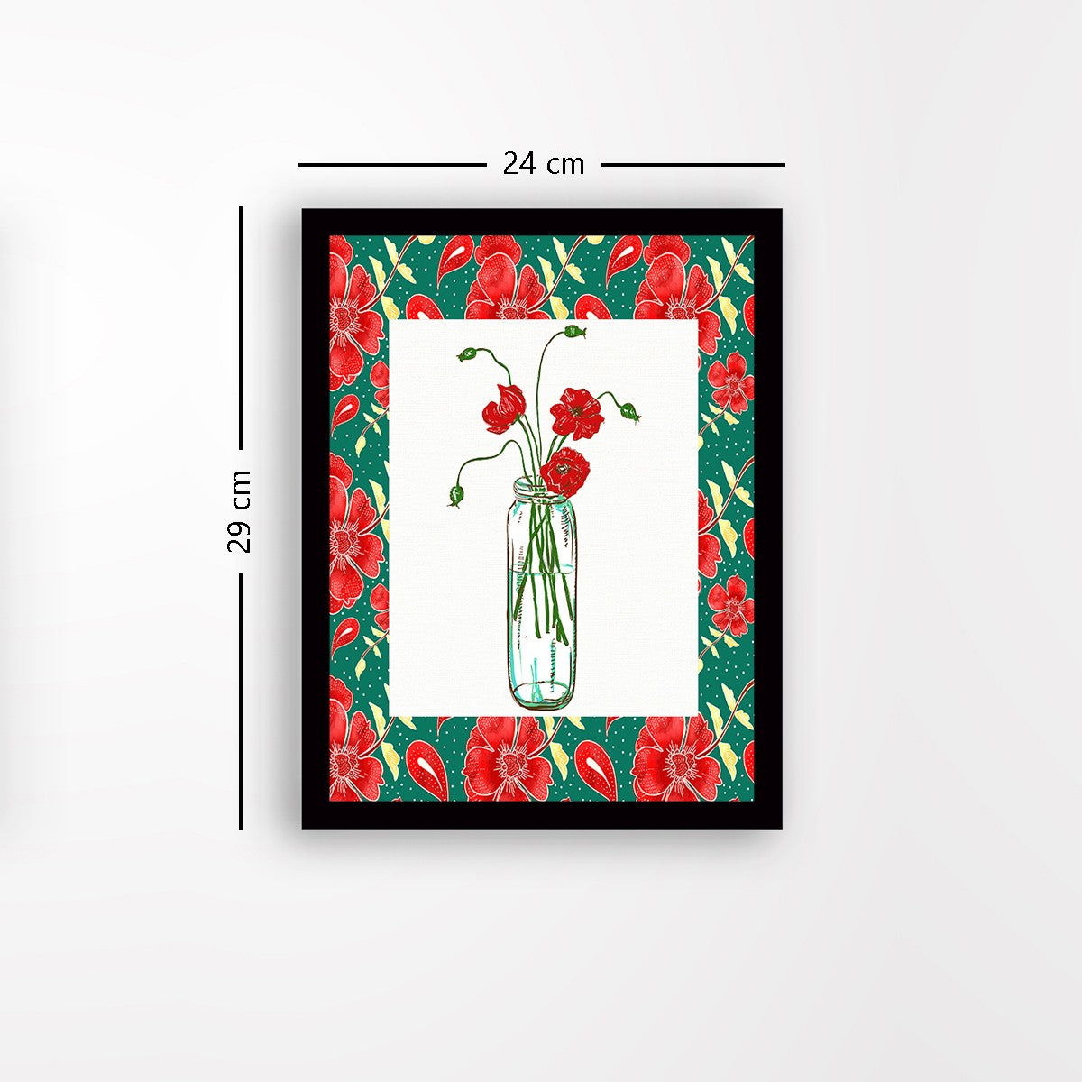 Quadro Decorativo MDF Emoldurado - Arte Multicolor 24x29cm com Moldura de Madeira 2cm