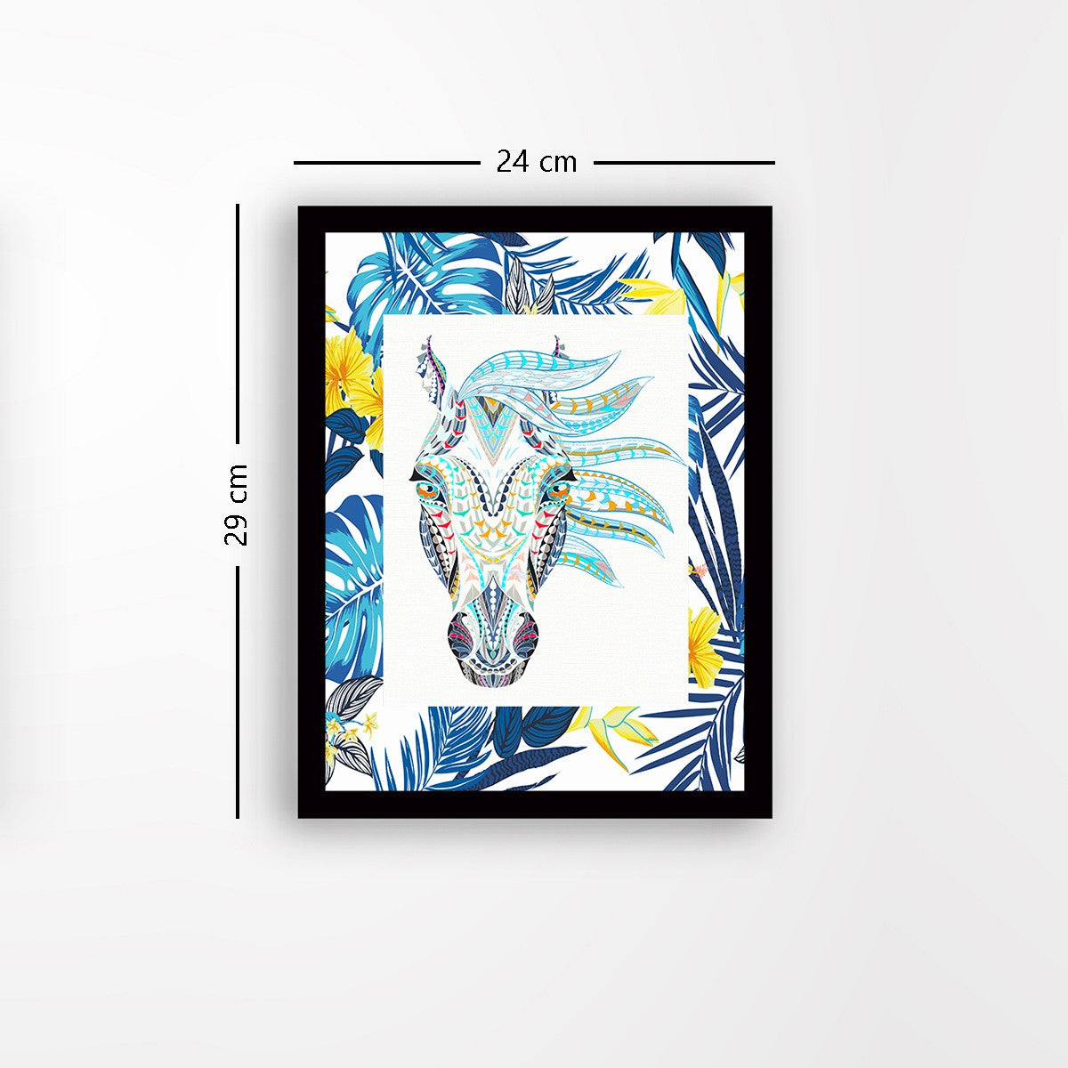 Quadro Decorativo MDF Emoldurado - Arte Multicolor 24x29cm com Moldura de Madeira 2cm