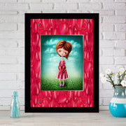 Quadro Decorativo MDF Emoldurado - Arte Multicolor 24x29cm com Moldura de Madeira 2cm