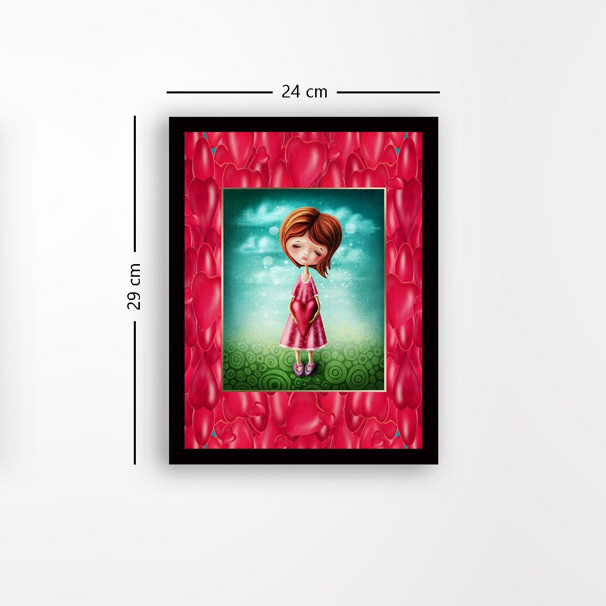 Quadro Decorativo MDF Emoldurado - Arte Multicolor 24x29cm com Moldura de Madeira 2cm