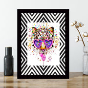 Quadro Decorativo MDF Emoldurado - Arte Multicolor 24x29cm com Moldura de Madeira 2cm