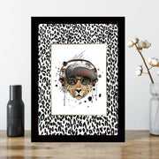 Quadro Decorativo MDF Emoldurado - Arte Multicolor 24x29cm com Moldura de Madeira 2cm