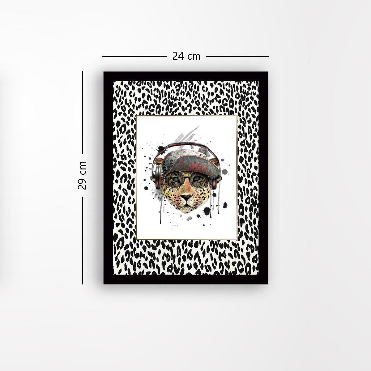 Quadro Decorativo MDF Emoldurado - Arte Multicolor 24x29cm com Moldura de Madeira 2cm