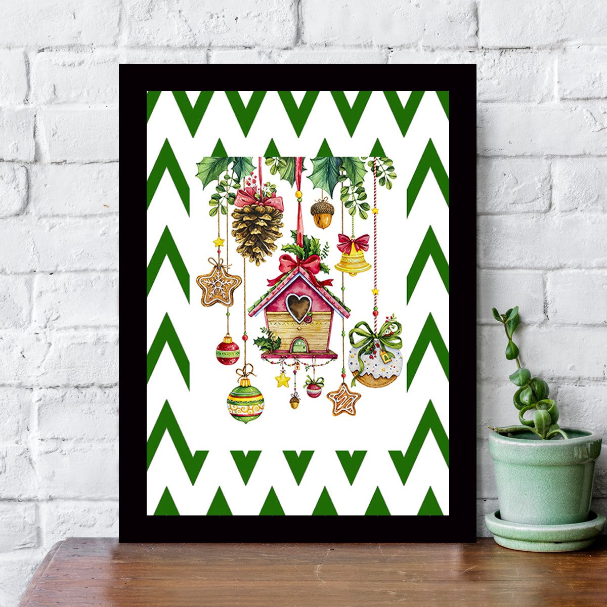 Quadro Decorativo MDF Emoldurado - Arte Multicolor 24x29cm com Moldura de Madeira 2cm