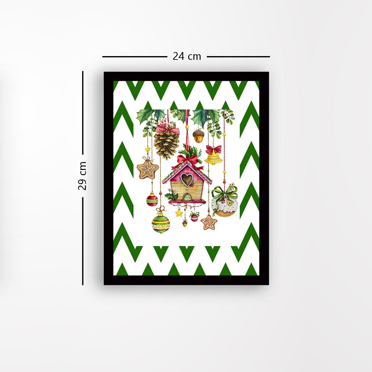 Quadro Decorativo MDF Emoldurado - Arte Multicolor 24x29cm com Moldura de Madeira 2cm