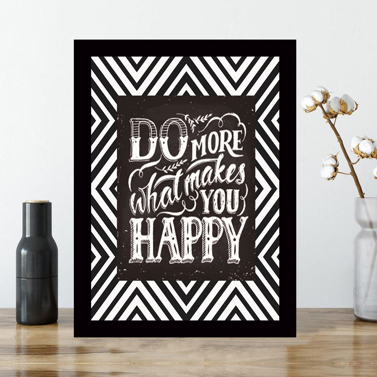 Quadro Decorativo MDF Emoldurado - Arte Multicolor 24x29cm com Moldura de Madeira 2cm