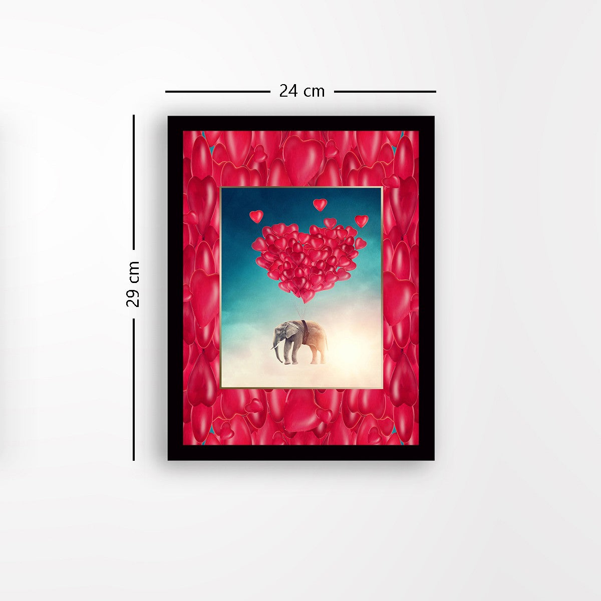 Quadro Decorativo MDF Emoldurado - Arte Multicolor 24x29cm com Moldura de Madeira 2cm