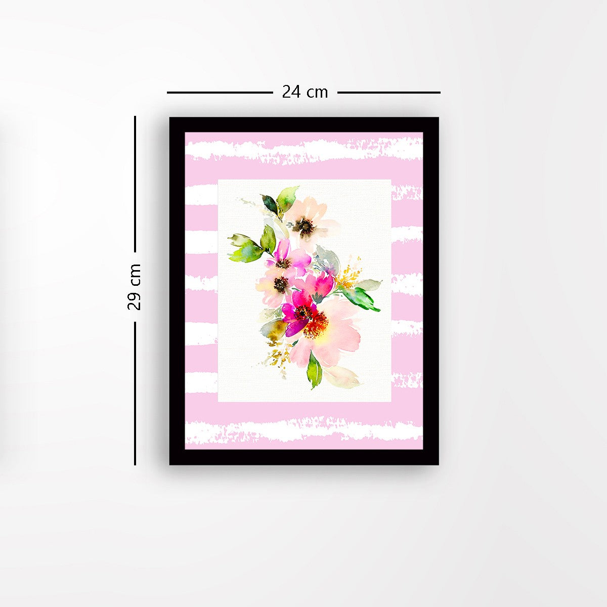 Quadro Decorativo MDF Emoldurado - Arte Multicolor 24x29cm com Moldura de Madeira 2cm