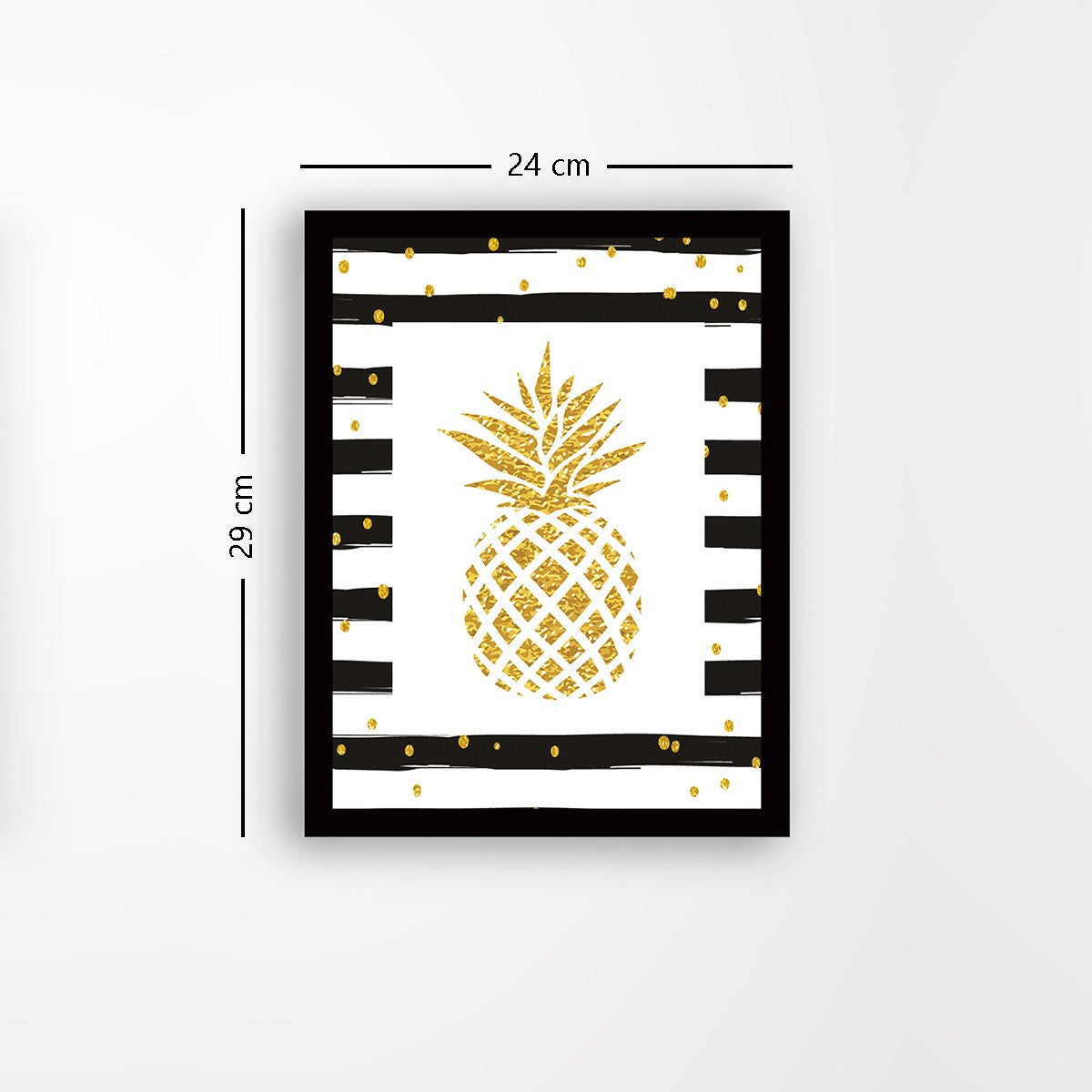 Quadro Decorativo MDF Emoldurado - Arte Multicolor 24x29cm com Moldura de Madeira 2cm