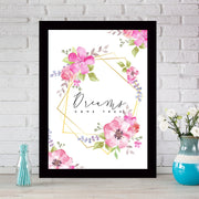 Quadro Decorativo MDF Emoldurado - Arte Multicolor 24x29cm com Moldura de Madeira 2cm