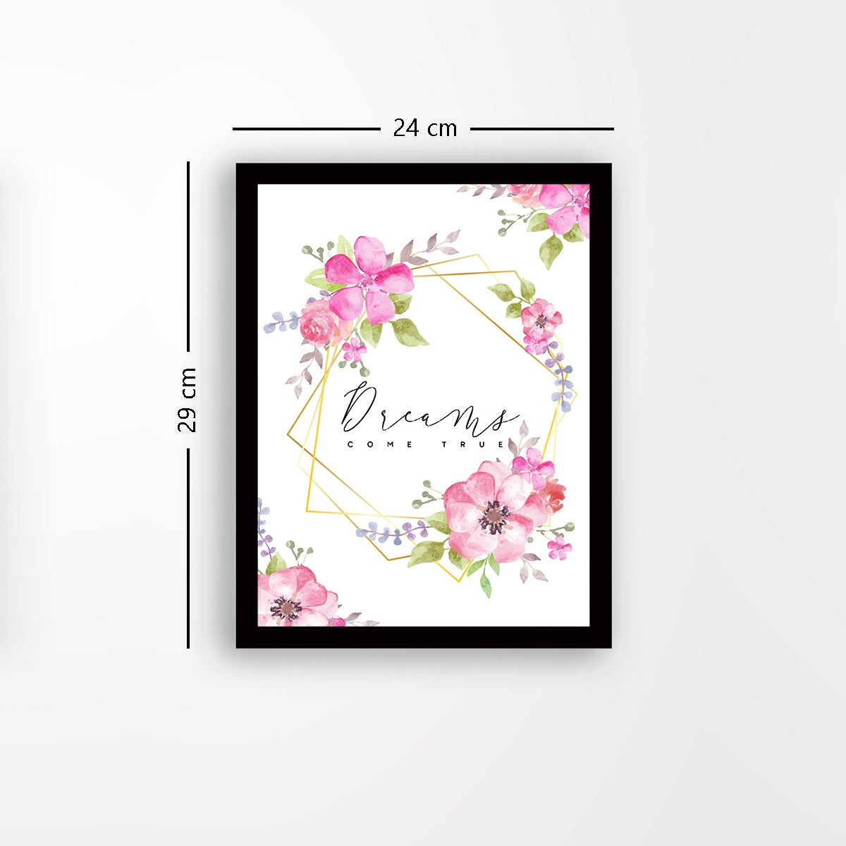 Quadro Decorativo MDF Emoldurado - Arte Multicolor 24x29cm com Moldura de Madeira 2cm