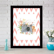 Quadro Decorativo MDF Emoldurado - Arte Multicolor 24x29cm com Moldura de Madeira 2cm