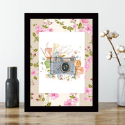 Quadro Decorativo MDF Emoldurado - Arte Multicolor 24x29cm com Moldura de Madeira 2cm