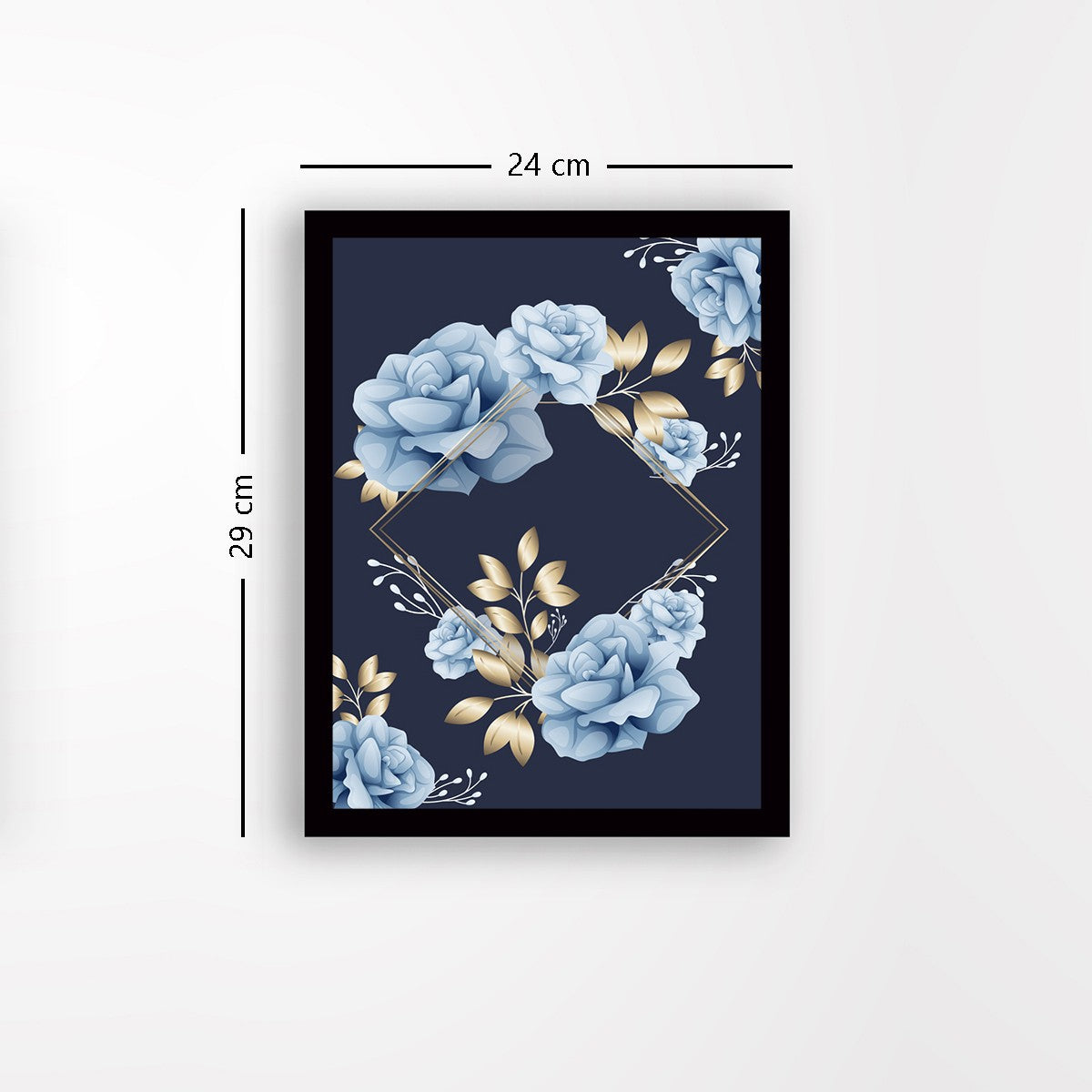 Quadro Decorativo MDF Emoldurado - Arte Multicolor 24x29cm com Moldura de Madeira 2cm