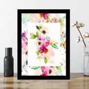 Quadro Decorativo MDF Emoldurado - Arte Multicolor 24x29cm com Moldura de Madeira 2cm