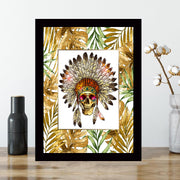 Quadro Decorativo MDF Emoldurado - Arte Multicolor 24x29cm com Moldura de Madeira 2cm