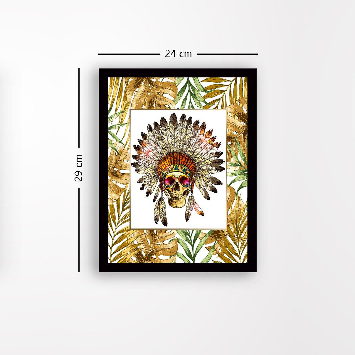 Quadro Decorativo MDF Emoldurado - Arte Multicolor 24x29cm com Moldura de Madeira 2cm