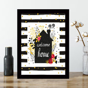 Quadro Decorativo MDF Emoldurado - Arte Multicolor 24x29cm com Moldura de Madeira 2cm