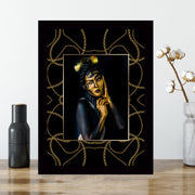 Quadro Decorativo MDF Emoldurado - Arte Multicolor 24x29cm com Moldura de Madeira 2cm