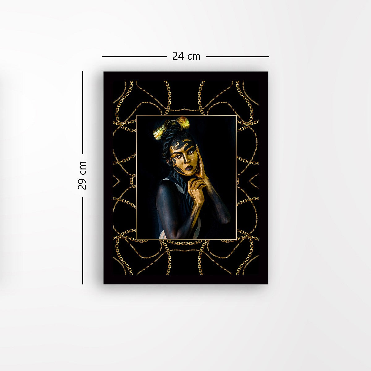 Quadro Decorativo MDF Emoldurado - Arte Multicolor 24x29cm com Moldura de Madeira 2cm