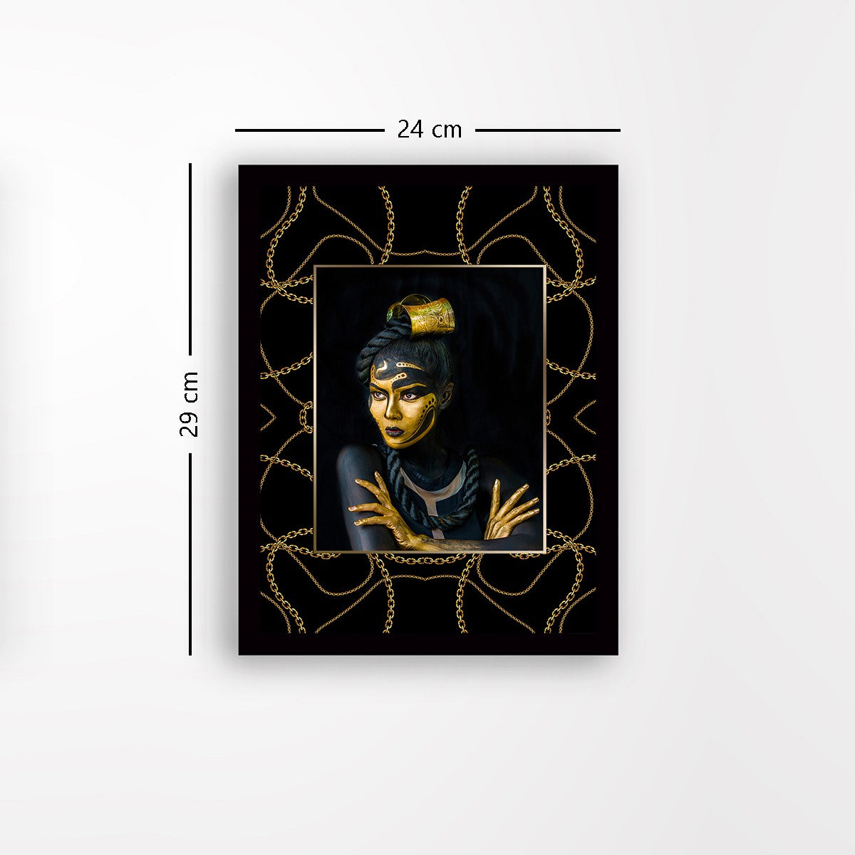 Quadro Decorativo MDF Emoldurado - Arte Multicolor 24x29cm com Moldura de Madeira 2cm