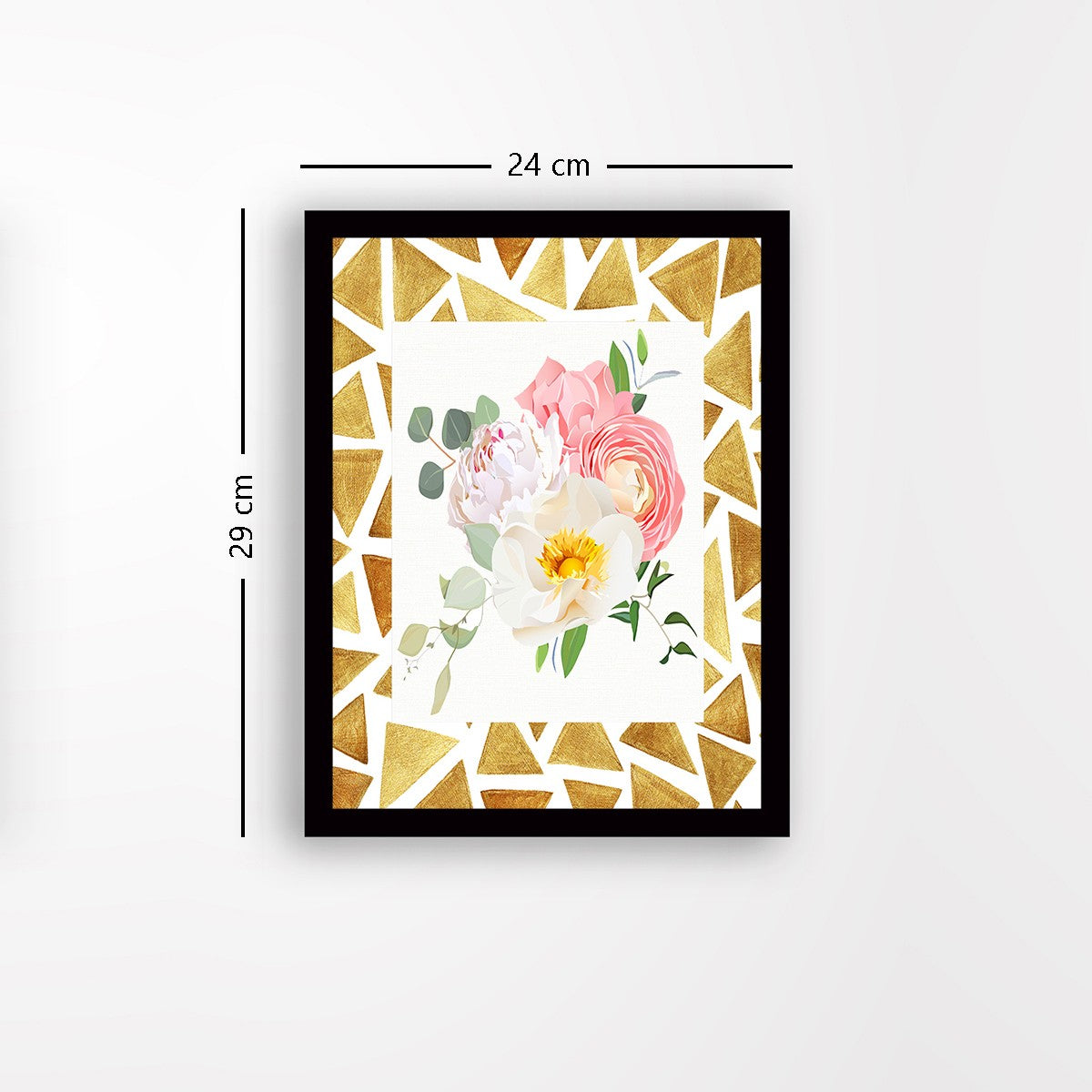 Quadro Decorativo MDF Emoldurado - Arte Multicolor 24x29cm com Moldura de Madeira 2cm