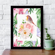 Quadro Decorativo MDF Emoldurado - Arte Multicolor 24x29cm com Moldura de Madeira 2cm