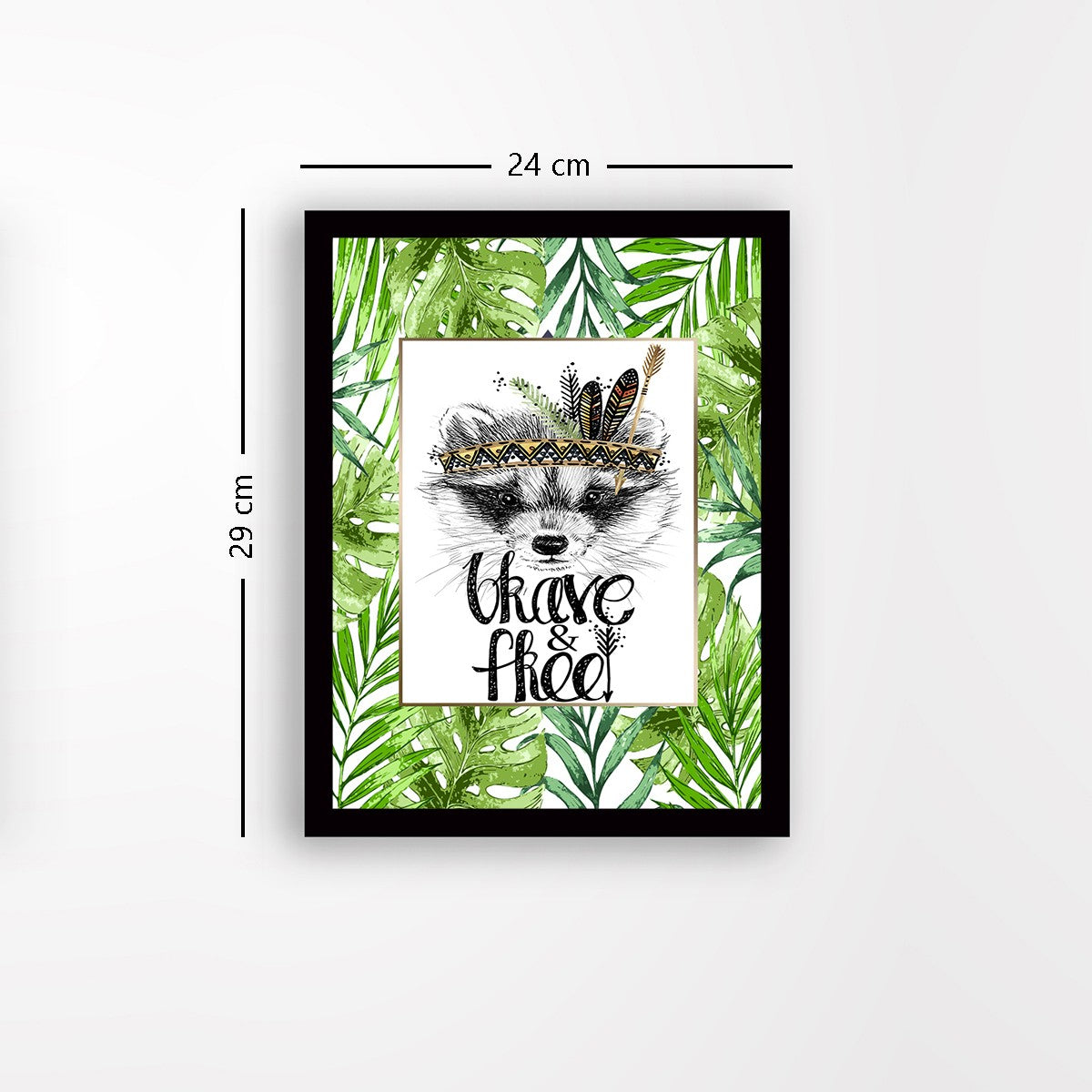 Quadro Decorativo MDF Emoldurado - Arte Multicolor 24x29cm com Moldura de Madeira 2cm