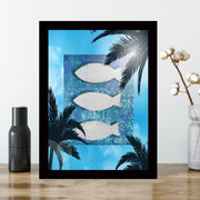 Quadro Decorativo MDF Emoldurado - Arte Multicolor 24x29cm com Moldura de Madeira 2cm