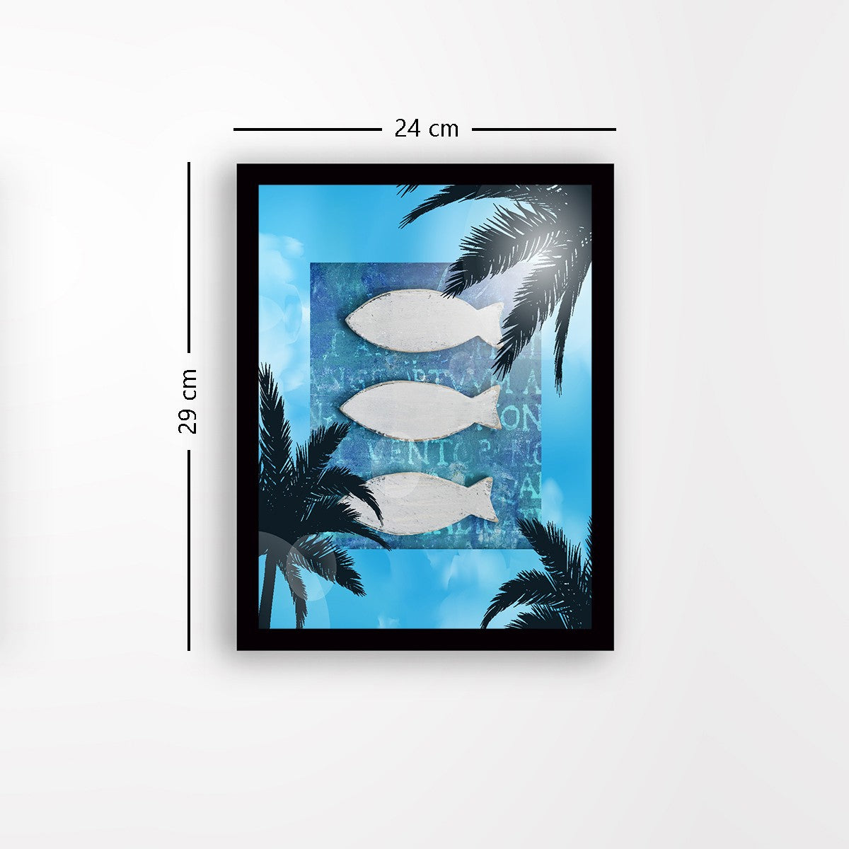 Quadro Decorativo MDF Emoldurado - Arte Multicolor 24x29cm com Moldura de Madeira 2cm