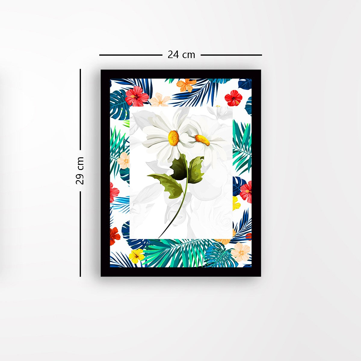 Quadro Decorativo MDF Emoldurado - Arte Multicolor 24x29cm com Moldura de Madeira 2cm