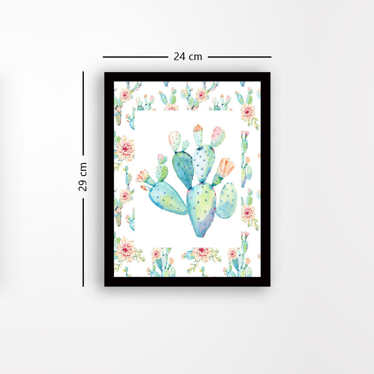 Quadro Decorativo MDF Emoldurado - Arte Multicolor 24x29cm com Moldura de Madeira 2cm