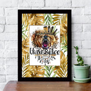 Quadro Decorativo MDF Emoldurado - Arte Multicolor 24x29cm com Moldura de Madeira 2cm