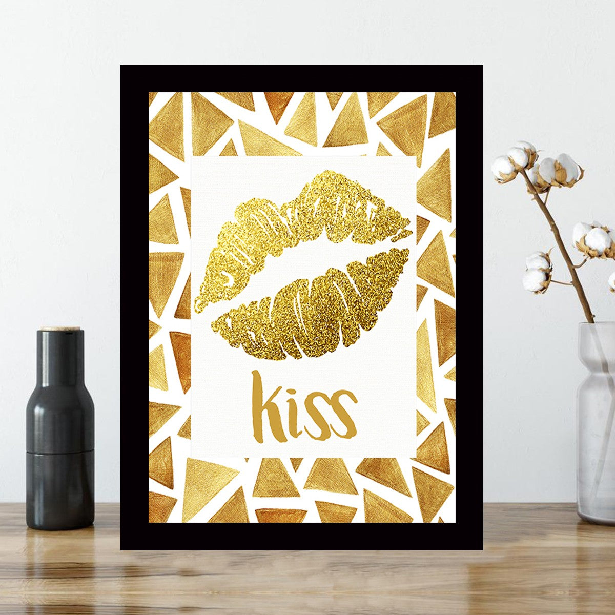 Quadro Decorativo MDF Emoldurado - Arte Multicolor 24x29cm com Moldura de Madeira 2cm